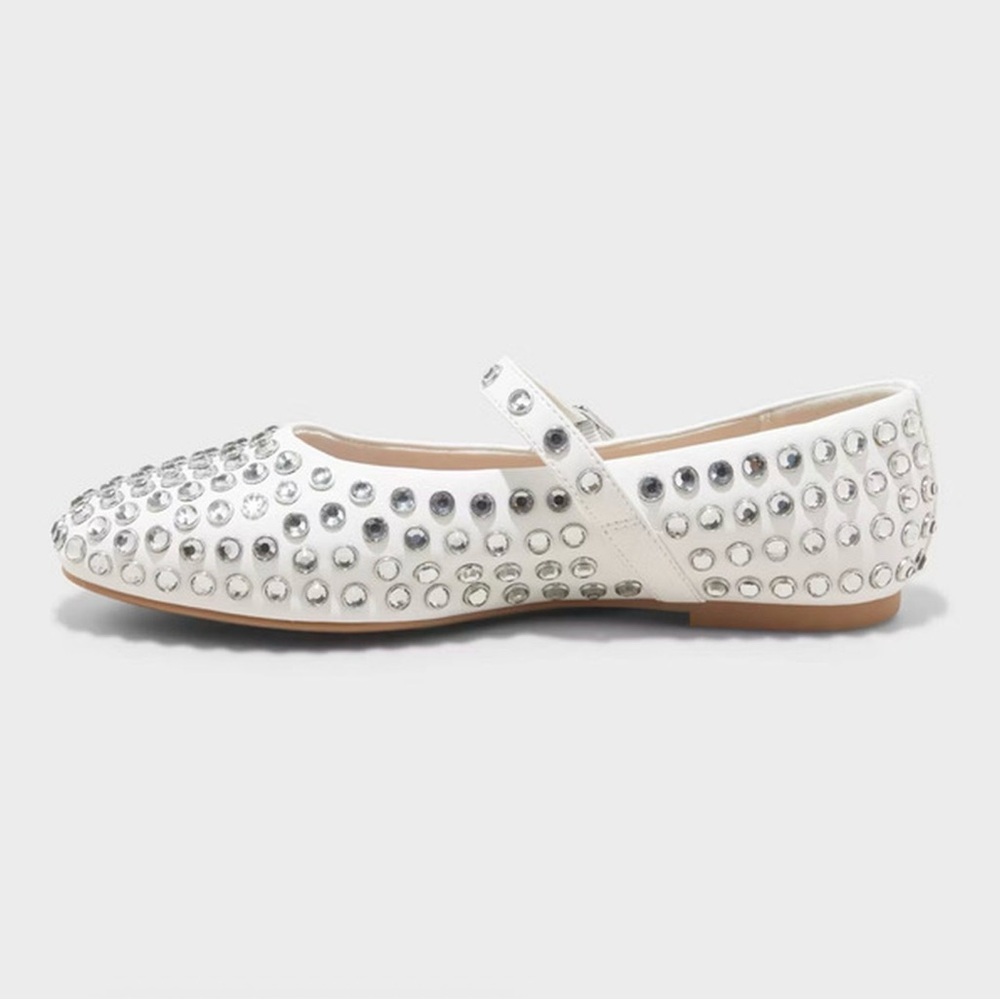 A New Day White Studded Flats - Picture 2 of 6